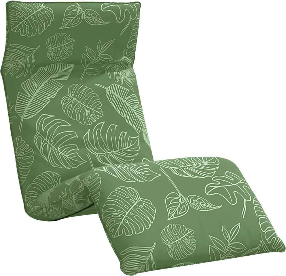 vidaXL Șezlong pliabil cu model de frunze 175x54x8,5cm țesătură Oxford