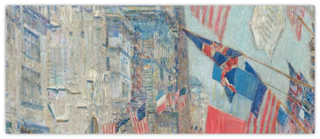Tablou - Childe Hassam, Allies day, reproducere (120x50 cm)