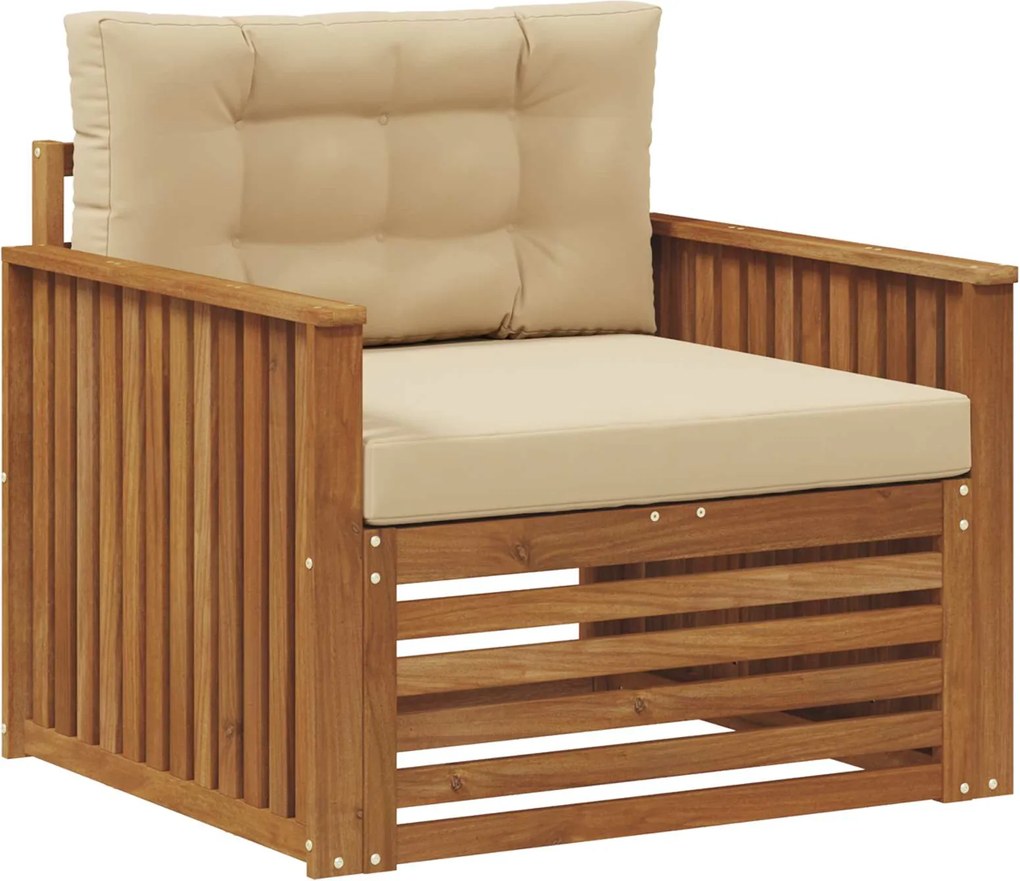 vidaXL Set de canapele de exterior Lemn de acacia solid și poliester