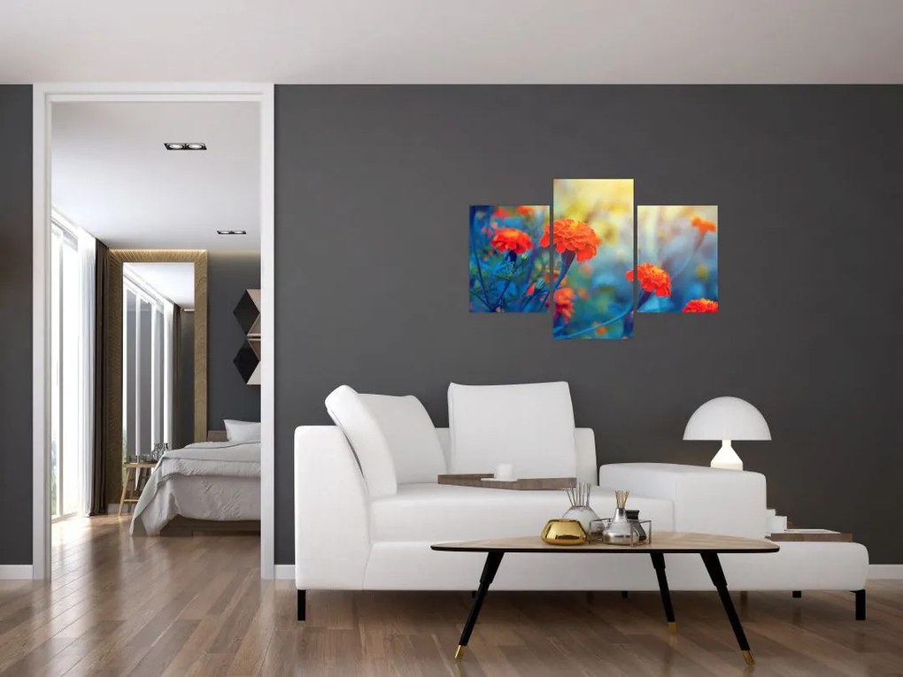 Tablou - Flori portocalii (90x60 cm)