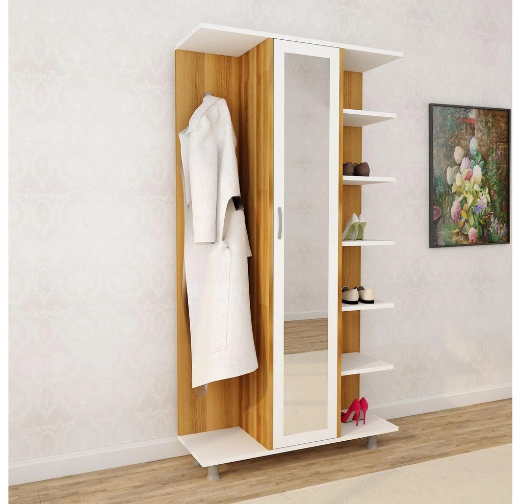 Mobilier hol Cercei (Stejar + Alb). 1088688