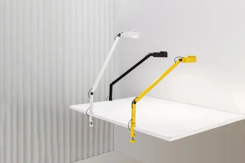 Veioza LED dimabila / Lampa de birou cu clips design ultra-modern INVITING galbena