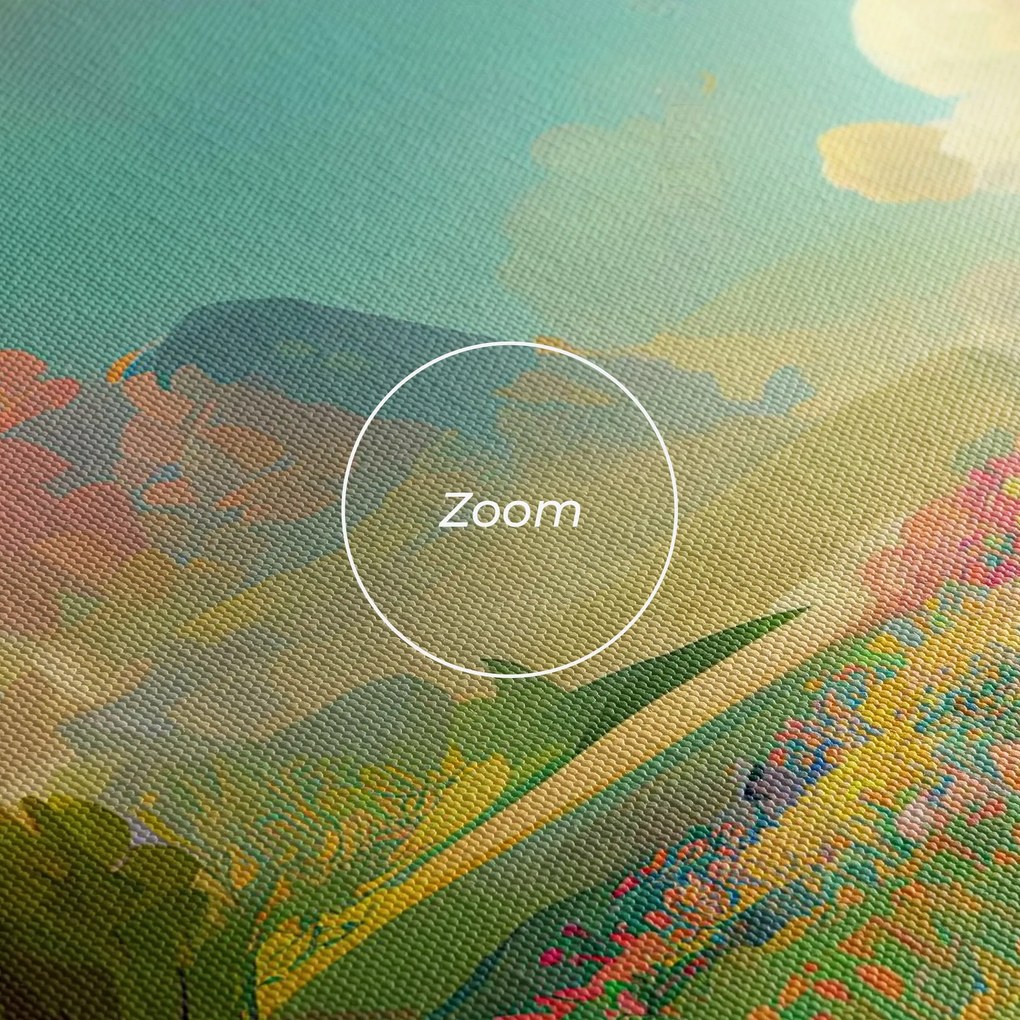 Tablou Canvas, 40x60cm, Dormitor si Living, Peisaje, Vara, Cartoon Spring