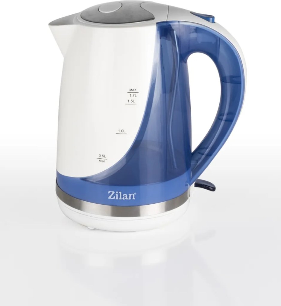 Cana electrica ZILAN ZLN1303,Albastru Capacitate 1.7L, 1850-2200W, Baza rotativa,