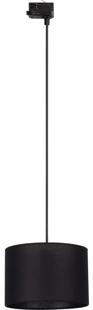 Lustră pe cablu pentru sistem de șină trifazic TRACER 1xE27/15W/230V d. 30 cm negru