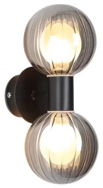 Searchlight 30507BK - Aplică de perete LUMINSPHERE 2xG9/7W/230V neagră