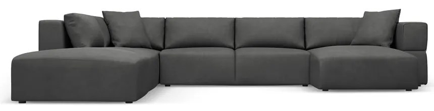 Colțar gri închis (cu colț pe partea stângă /în formă de "U") Esther – Milo Casa