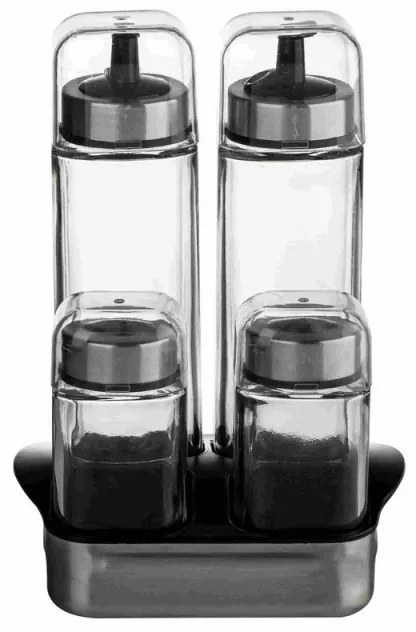 Luigi Ferrero Rome FR-7904R, 270 ml, 5 bucăți, Sticlă, Oțel inoxidabil, Transparent/inox