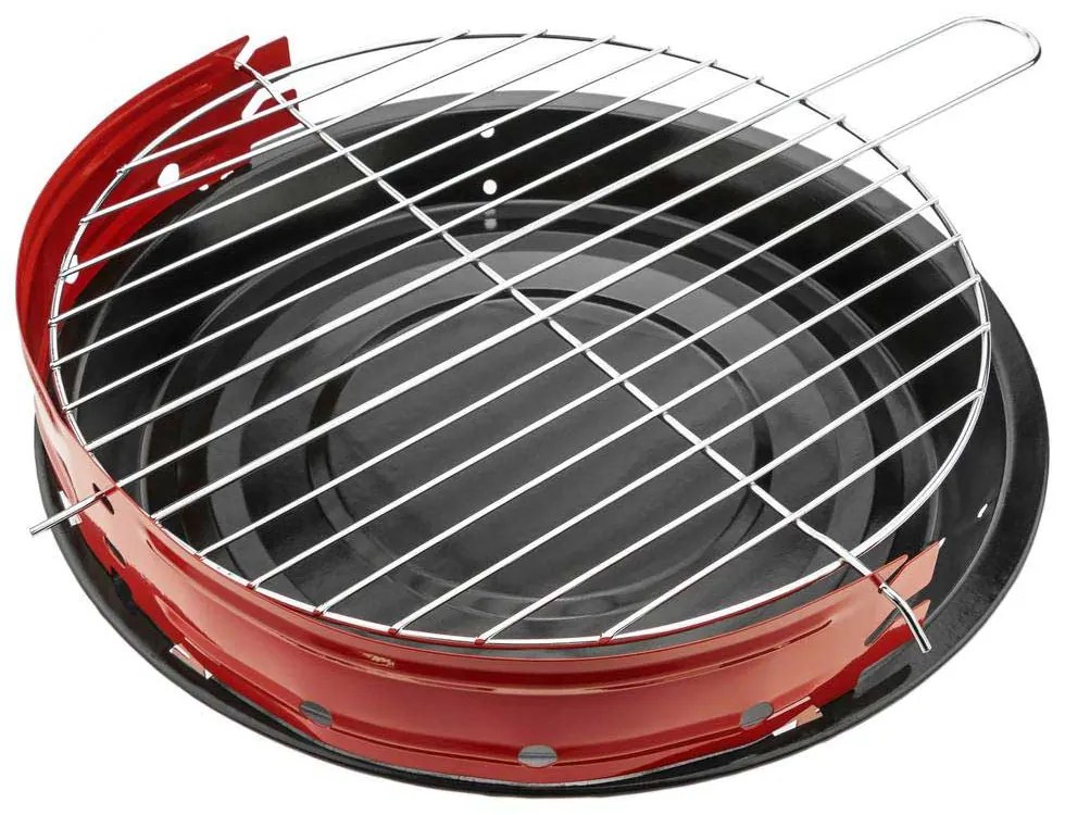 GRATAR ROTUND, 33 CM, NEGRU/ROSU, METAL