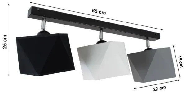 Lustră aplicată DIAMENT 3xE27/60W/230V