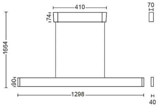 Lustră LED pe cablu Hue ENSIS WACA 2×LED/39W/230V Philips 40903/31/P9