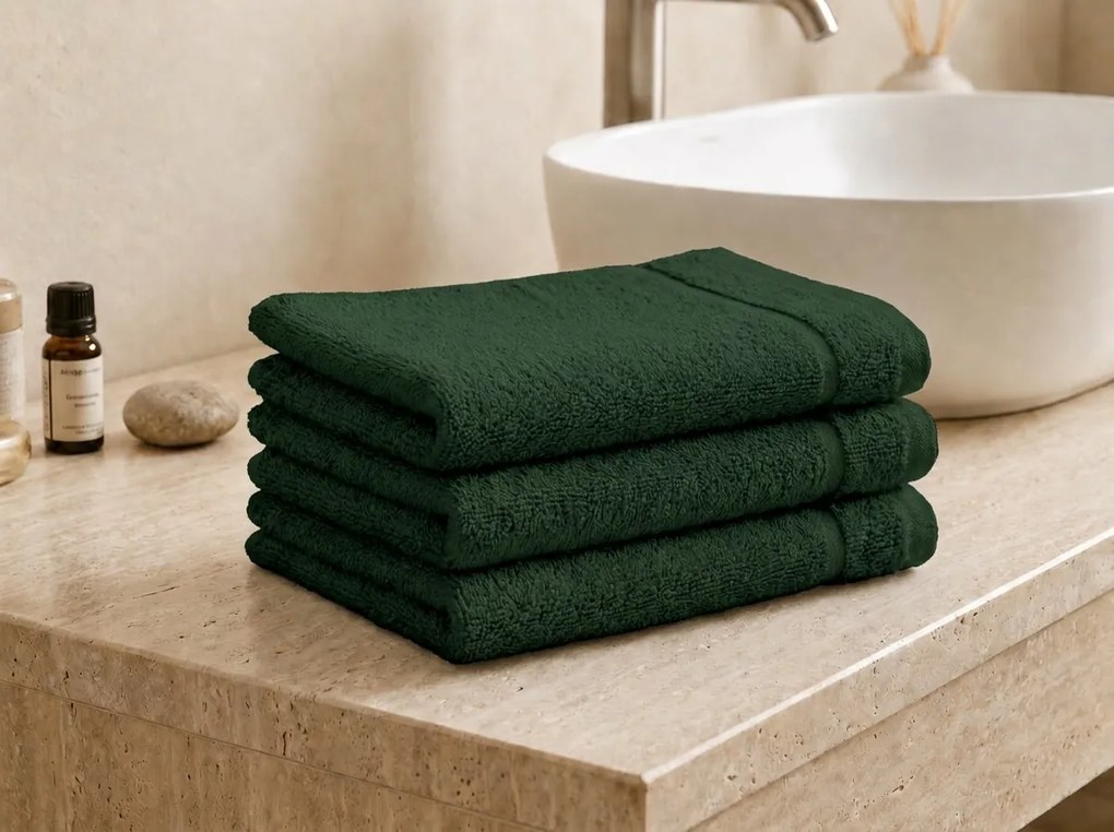 Prosop de maini Clasic mic 30x50 cm verde inchis