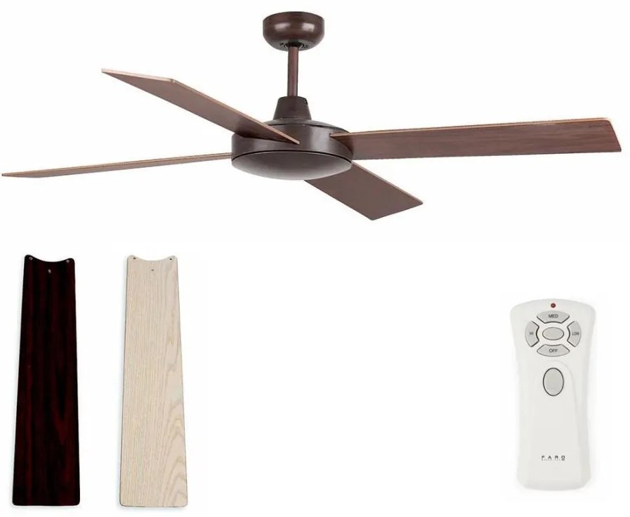 Ventilator de tavan FARO 33351 MALLORCA d. 132 cm + telecomandă