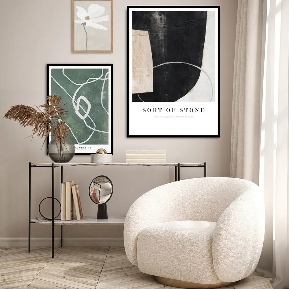 Tablou 72x102 cm Sort Of Stone – Malerifabrikken