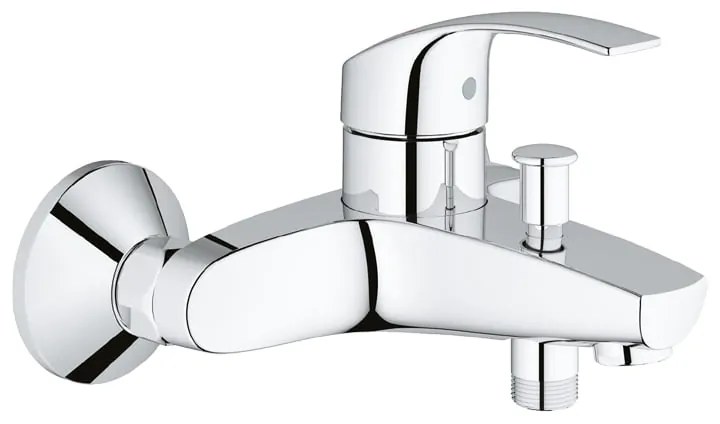 Pachet: Coloana dus Grohe New Tempesta 210, montare pe perete, baterie cada Eurosmart (26381001 , 33300002)