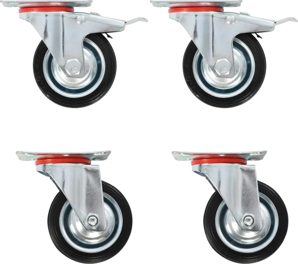 vidaXL Roți pivotante, 4 buc., 75 mm