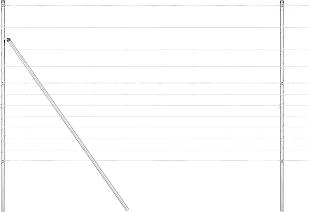 vidaXL Stâlp de gard. Galvanizat 25 x 1,4 m Oțel