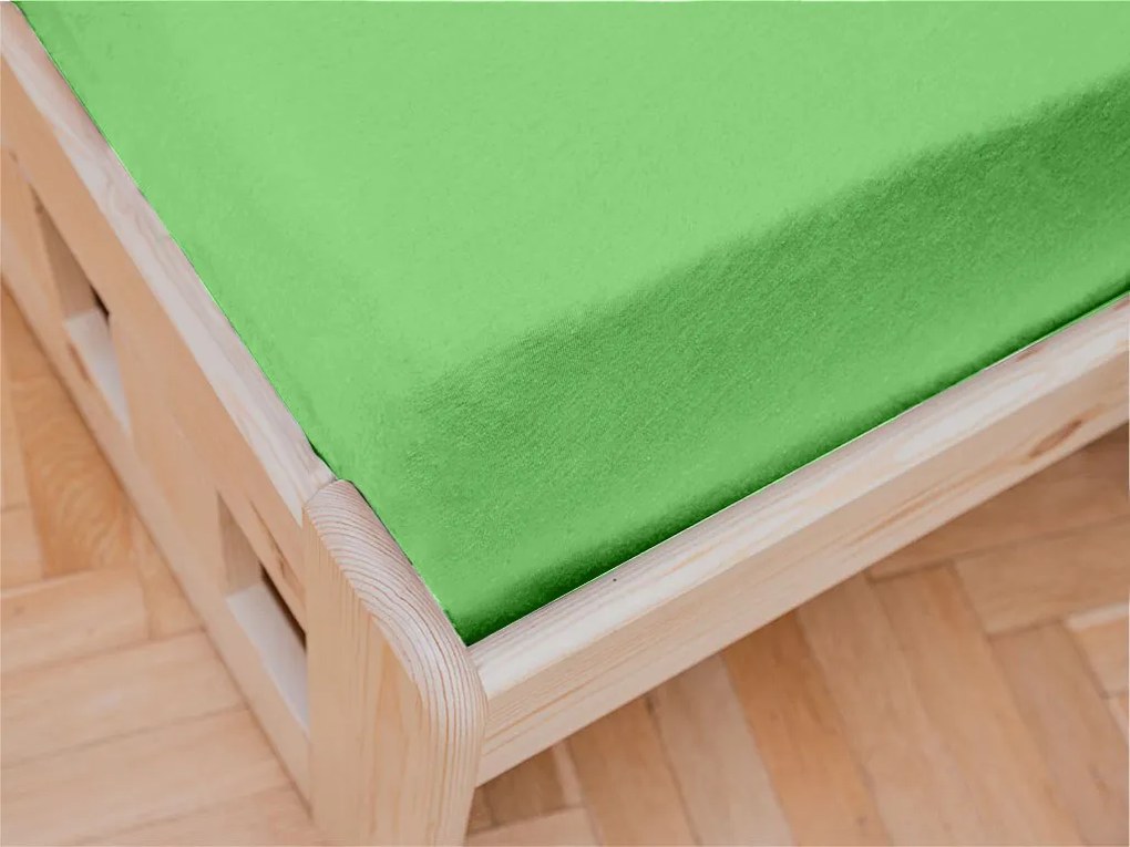 Cearsaf Jersey pentru patut de copii fistic 70 x 140 cm