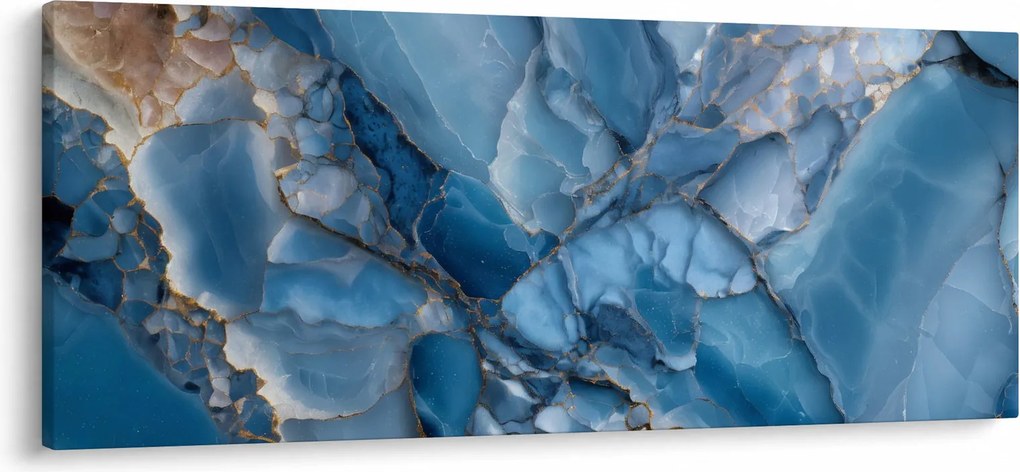 Tablou - Marmură albastră fragmentată (120x50 cm)
