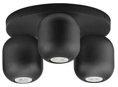Plafoniera cu 3 spoturi metal negru MARLIN
