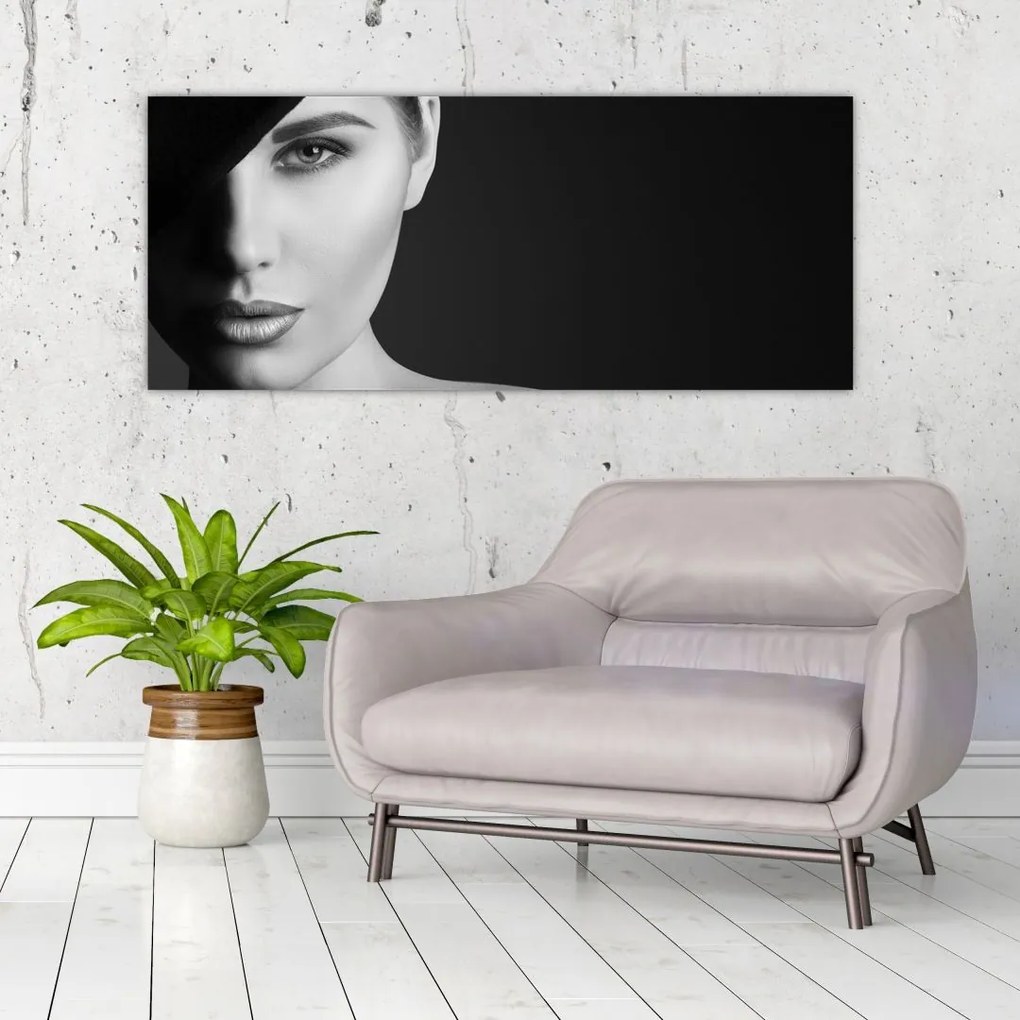 Tablou - Portretul femeii cu pălărie (120x50 cm)
