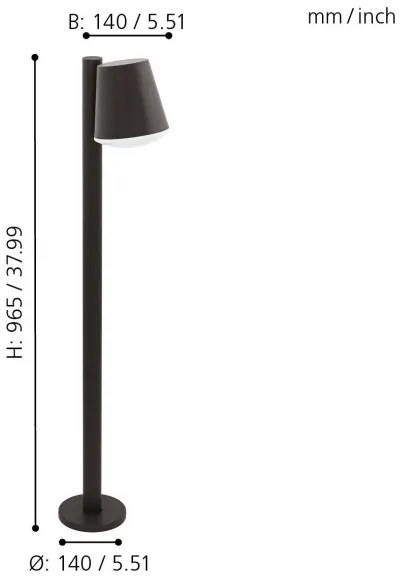 Eglo 97147 - Lampa exterior CALDIERO 1xE27/10W/230V
