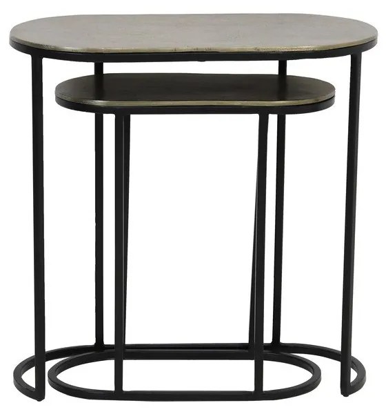 Măsuțe auxiliare 2 buc. din metal 26x53 cm Bocov – Light &amp; Living