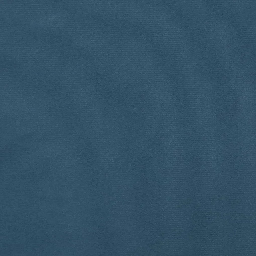 Cadru de pat cu tablie, albastru inchis, 120x200 cm, catifea Albastru, 120 x 200 cm