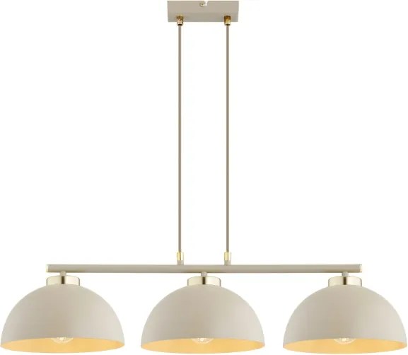 Brilagi - Lustră suspendată pe cablu MOON 3xE27/60W/230V bej/auriu