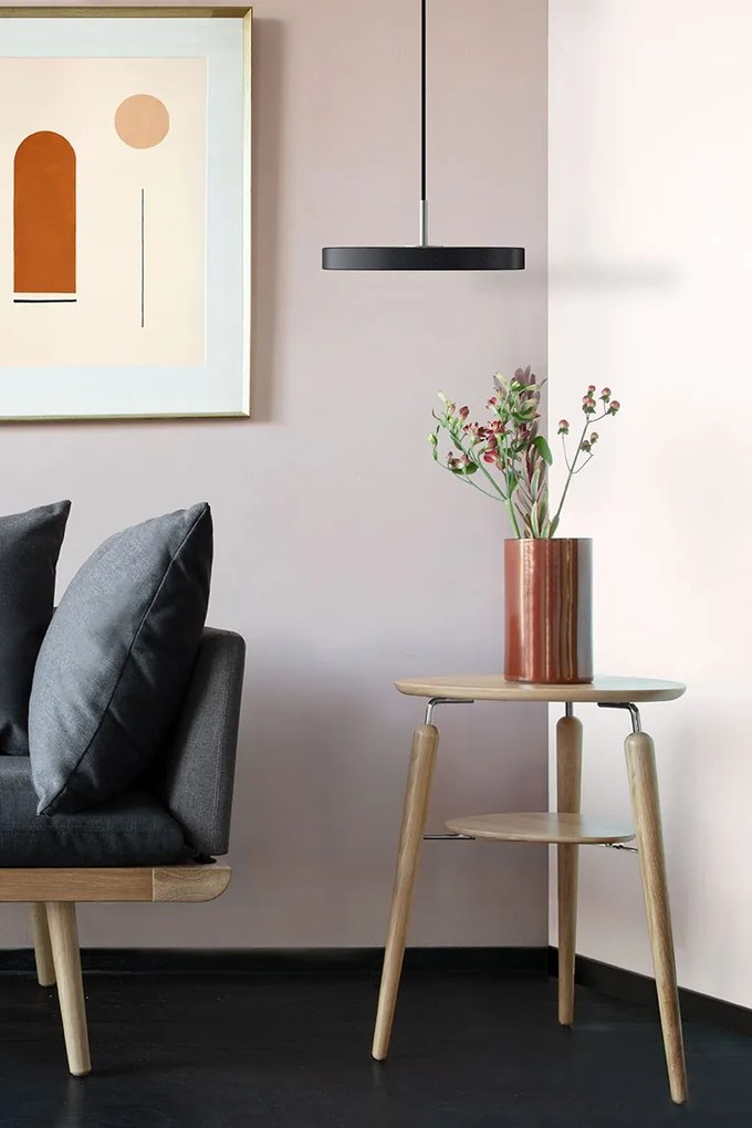 Lustra LED design scandinav Asteria mini - anthracite grey/ auriu