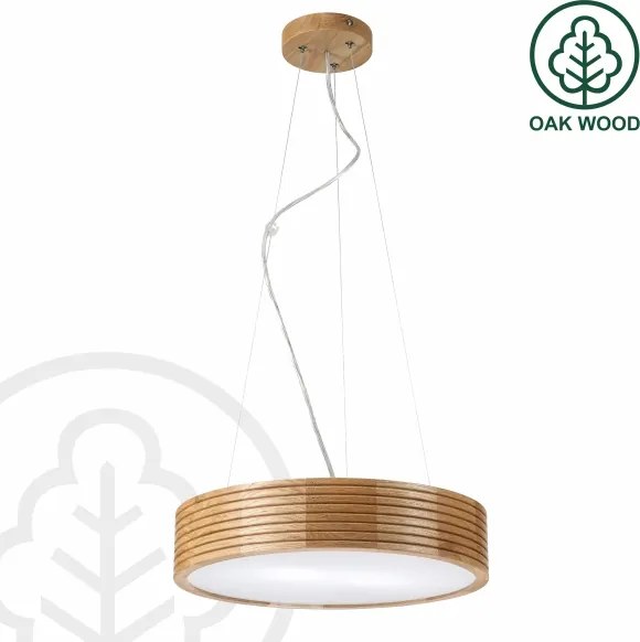 Brilagi - Lustra LED pe cablu CARVALHO MODERN 2xE27/60W/230V stejar Ø 37,5 cm