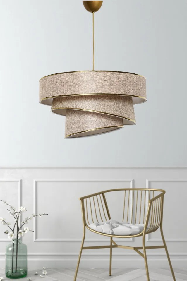 Lustra Couper - Beige, Gold, Soclu E27, Max. 45 - 60W