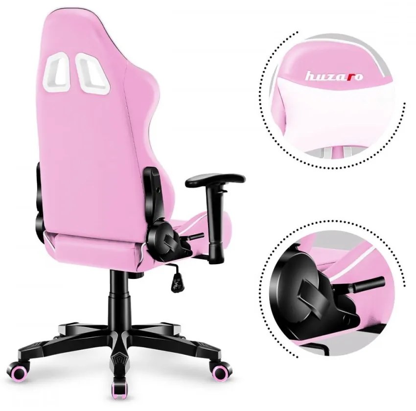 Scaun de gaming roz pentru adolescenți