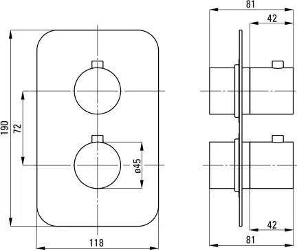 Therm Element extern, pentru BOX cu termostat Finisaj: Negru BXY_NEBT