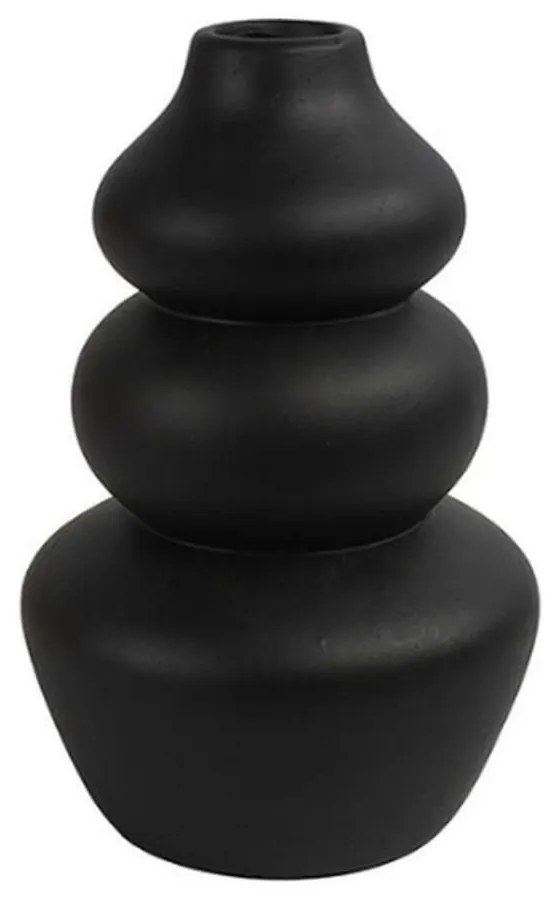 Vaza ceramica neagra CAIRN 22 cm