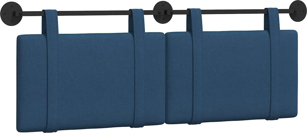 vidaXL Cap de pat suspendat Simplu albastru 130 x 55 x 5 cm țesătură