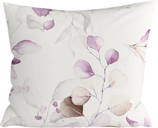 Set 2 bucati huse decorative pentru perna din microfibra FLORANY 45x45 cm, alba