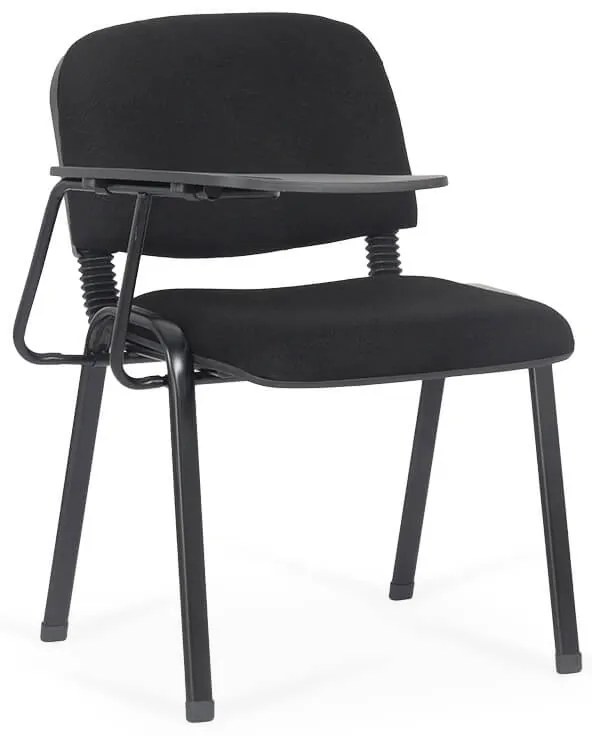 Scaun conferință negru HRC 606 cu măsuță rabatabilă și cadru metalic