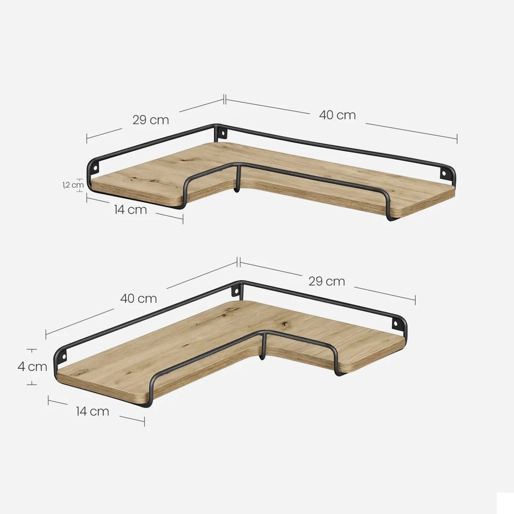 Etajere de colt TAYLOR ARTISAN, set 2 bucati