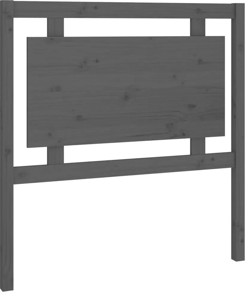 vidaXL Tăblie de pat, gri, 95,5x4x100 cm, lemn masiv de pin