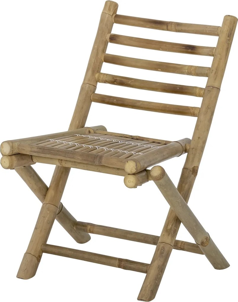 Scaun pliabil de exterior natur din lemn de bambus, „Sole Mini”