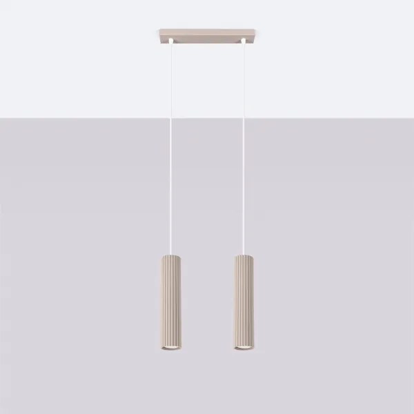 Lustră pe cablu Brilagi CRESTO 2xGU10/10W/230V taupe