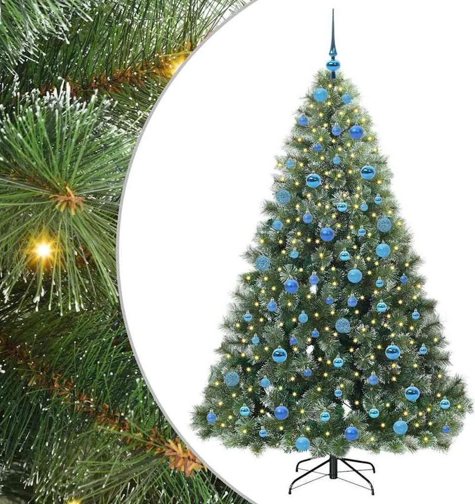 vidaXL Brad de Crăciun artificial cu 300 LED Verde 180 cm PE și PVC