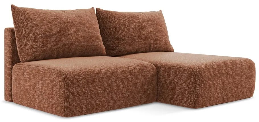 Colțar cărămiziu extensibil/cu spațiu de depozitare (cu colț pe partea dreaptă) Kalena – Makamii