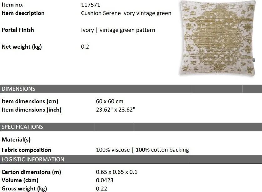 Perna decorativa design LUX Serene 60x60cm