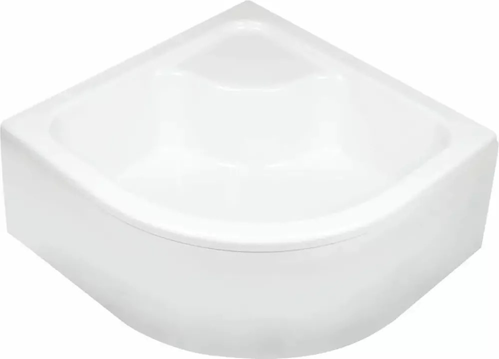 Cadita dus semirotunda Deante Deep alb 80x80 cm