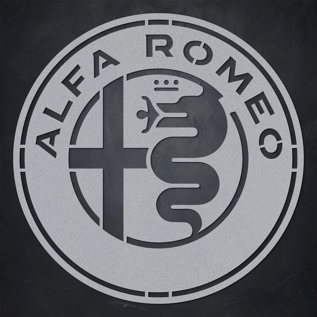 DUBLEZ | Sigla din lemn pentru perete - Alfa Romeo