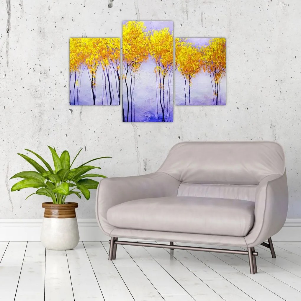 Tablou - Copaci galbeni (90x60 cm)