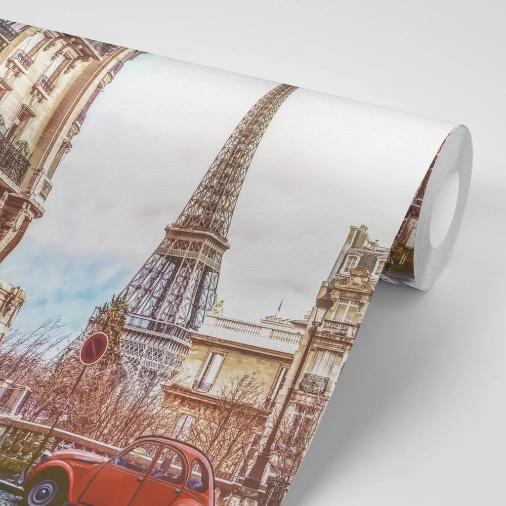 Tapet vedere la Turnul Eiffel de pe strada Parisului