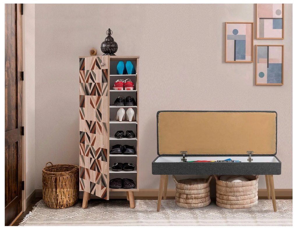 Mobilier Hol Beside 23 (stejar sonoma + antracit) . 1093987
